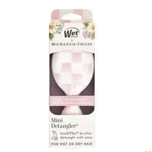 Wet Brush x MacKenzie Childs Mini Detangler Hair Brush - Rosy Check